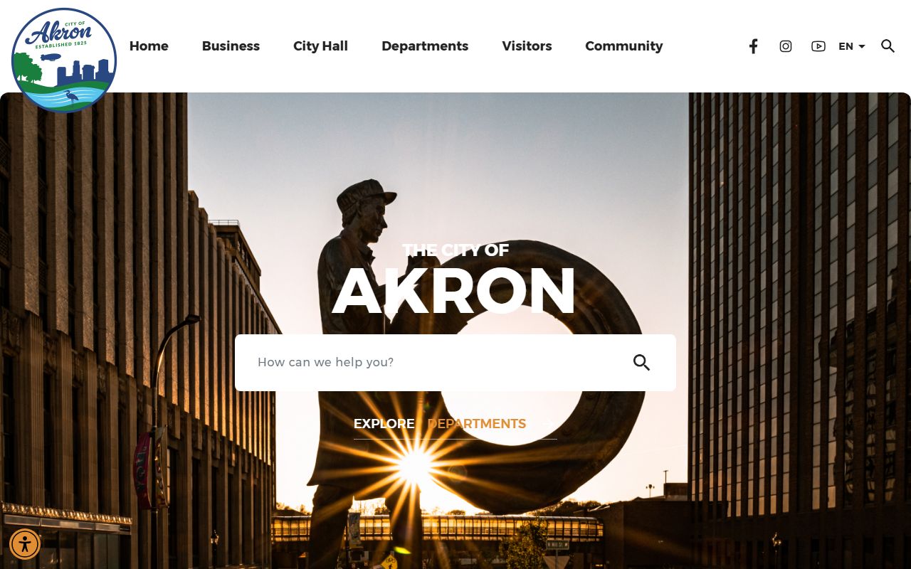 City of Akron website for Akron booking reports