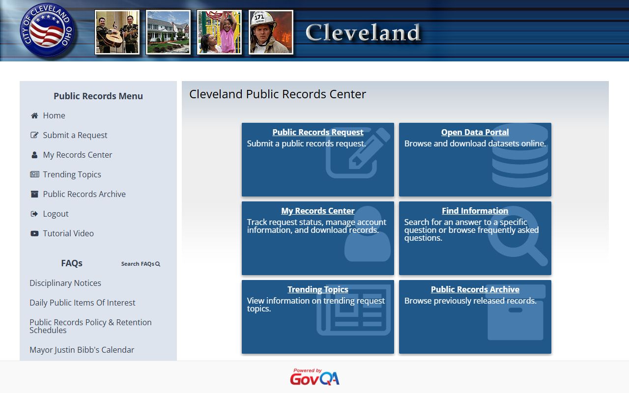 Cleveland booking reports public records portal