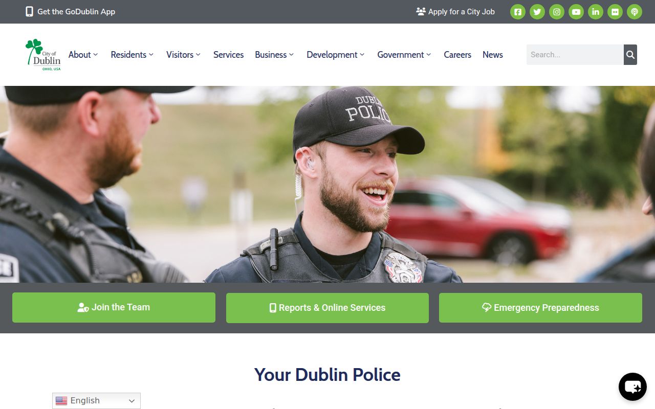 Dublin Police Department page for Dublin booking reports