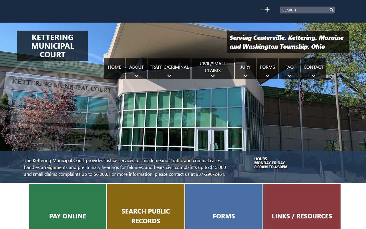 Kettering booking reports Kettering Municipal Court website