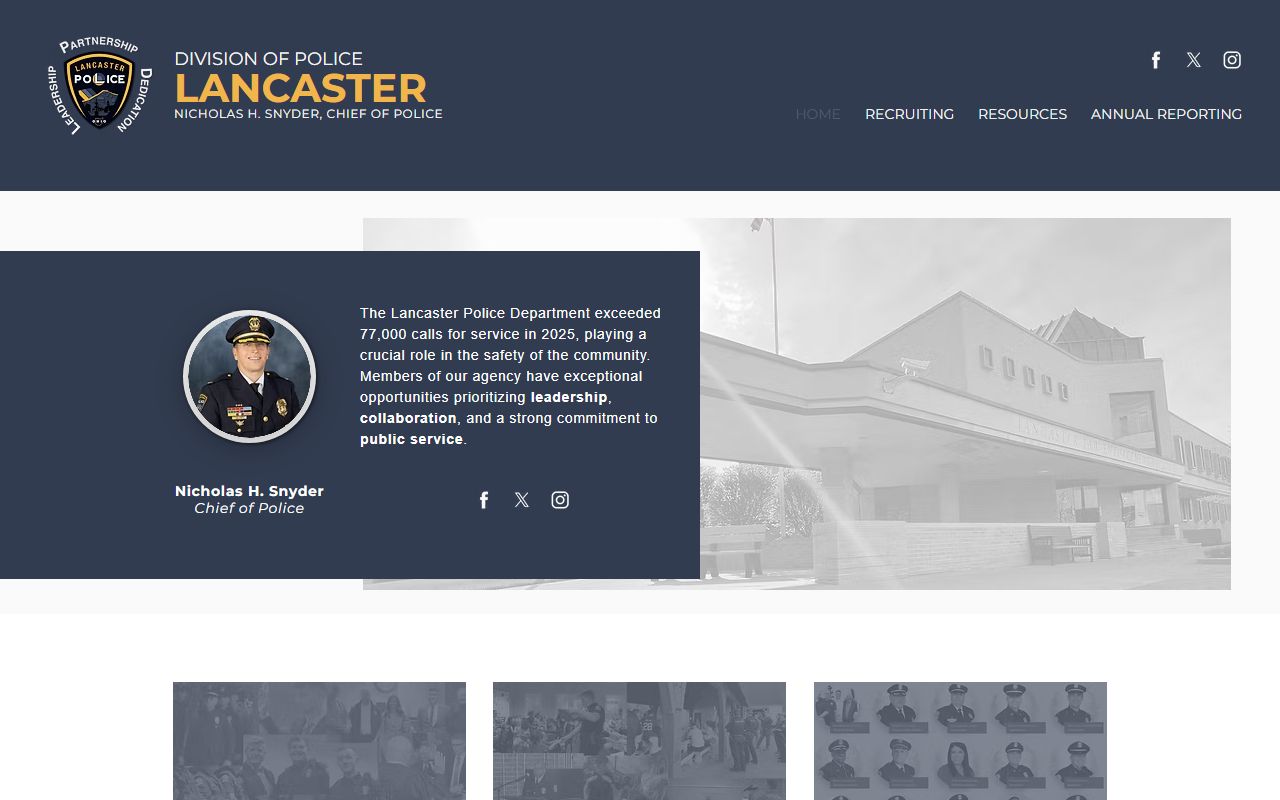 Lancaster Police Department website for Lancaster booking reports