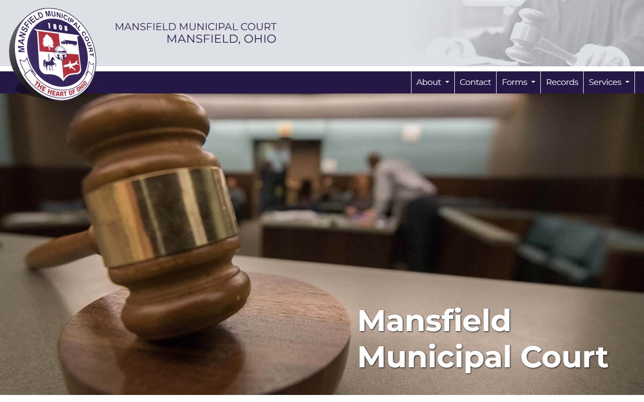 Mansfield Municipal Court website for Mansfield booking reports