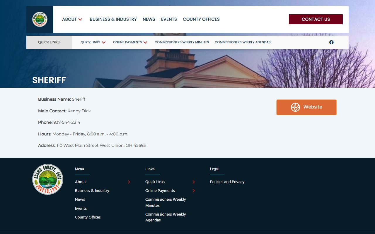 Adams County booking reports sheriff's office website