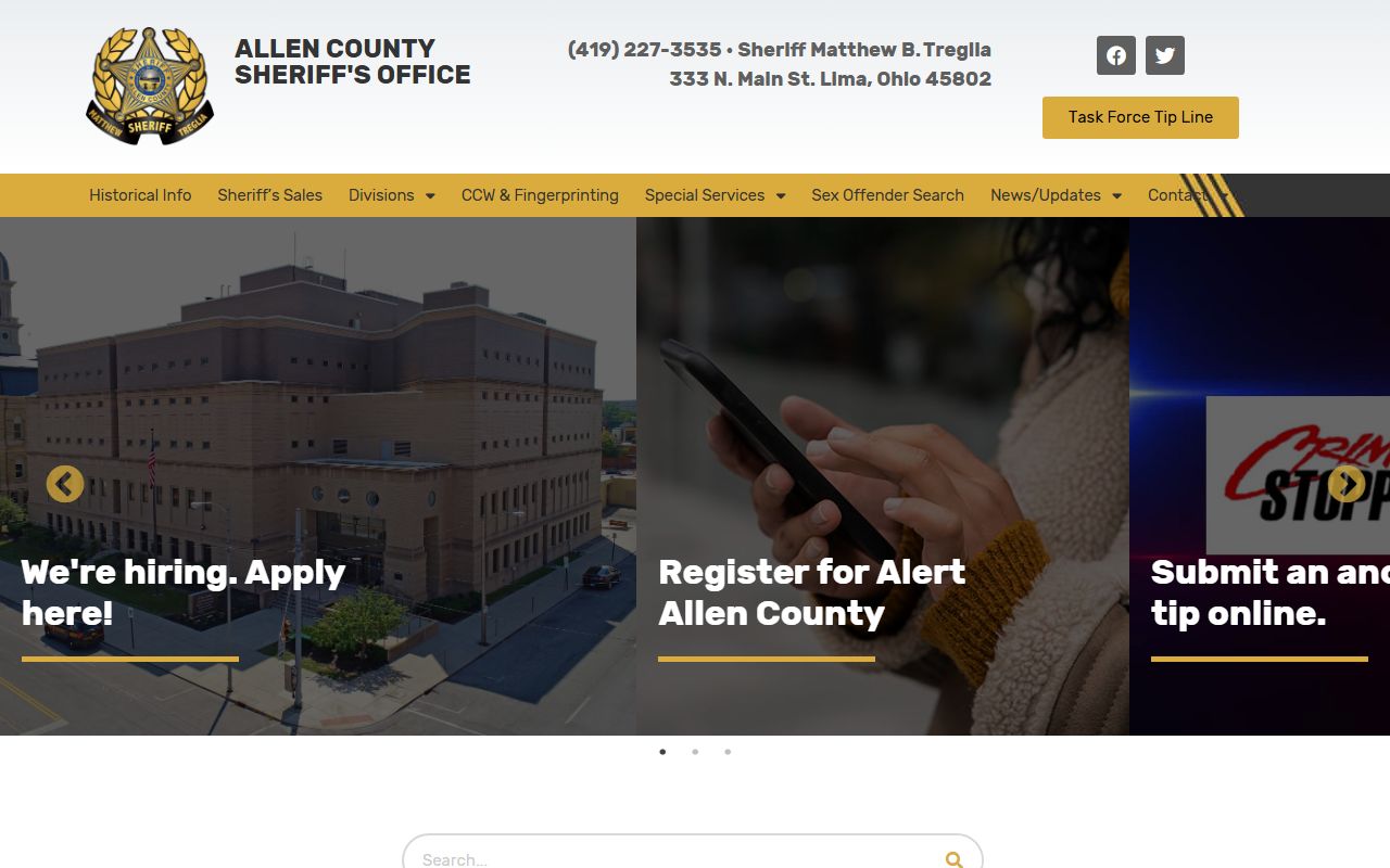 Allen County booking reports sheriff's office website
