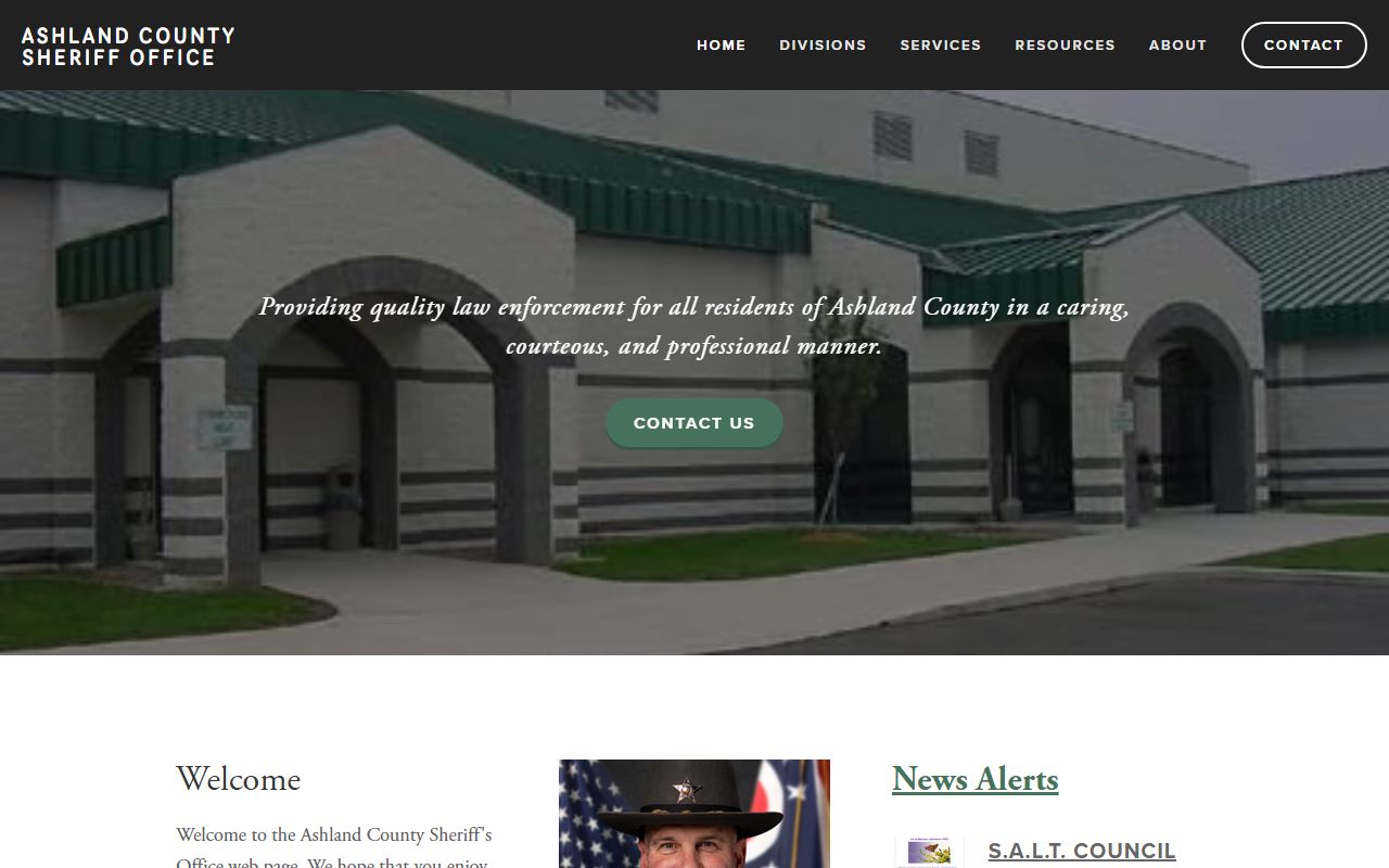 Ashland County booking reports sheriff's office website