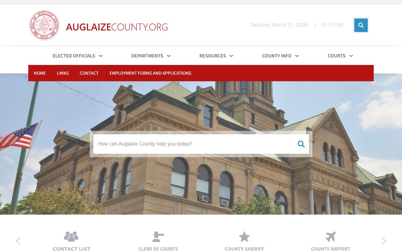 Auglaize County booking reports sheriff's office website