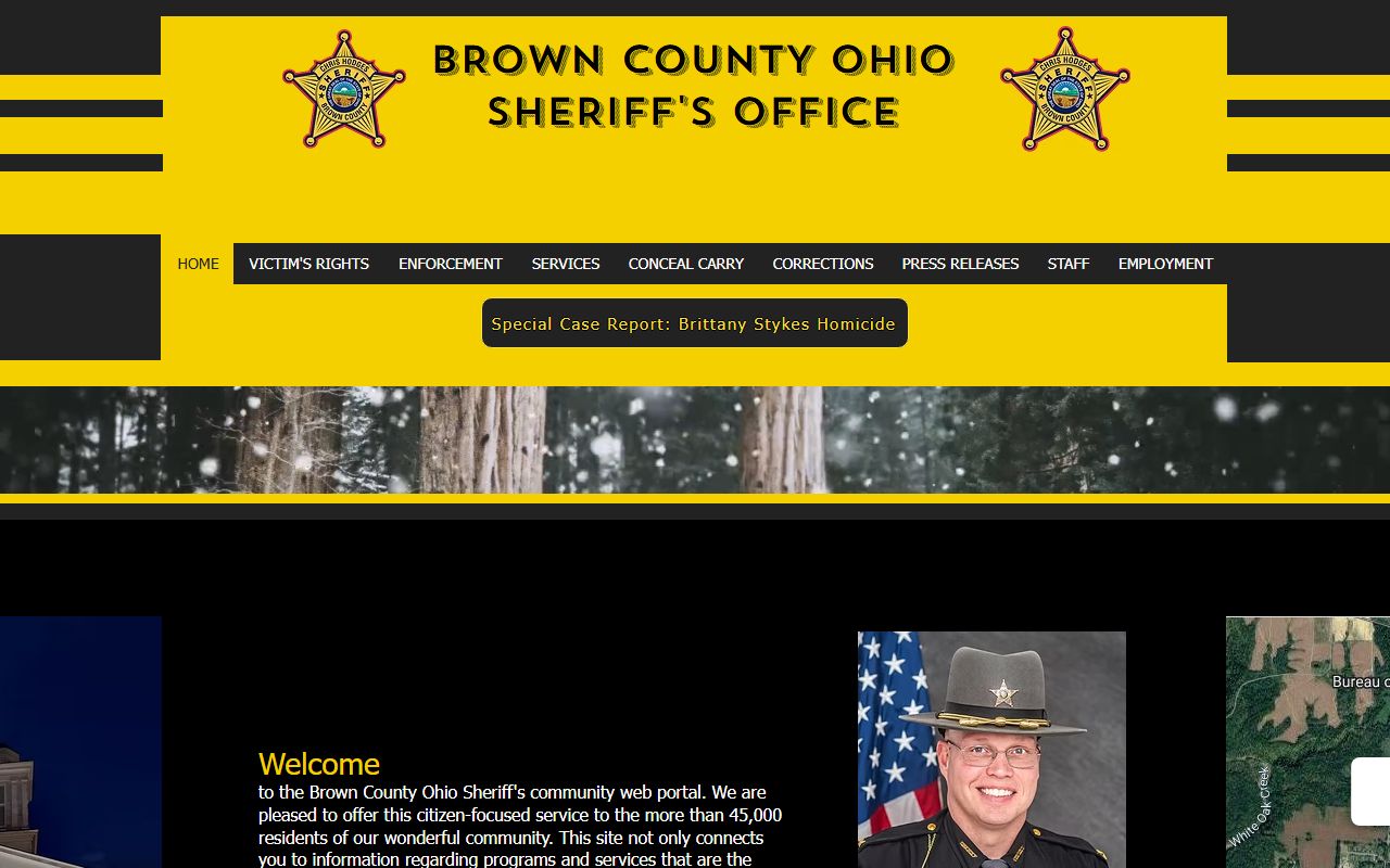 Brown County booking reports sheriff's office website