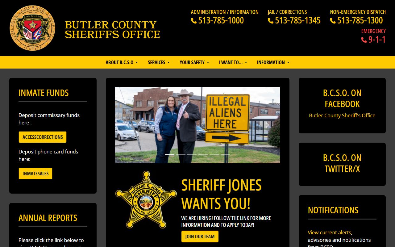 Butler County booking reports sheriff's office website
