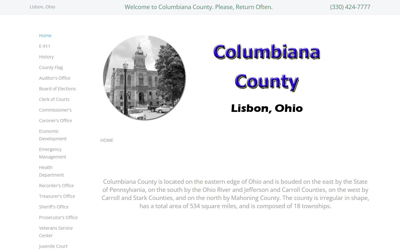 Columbiana County booking reports government website