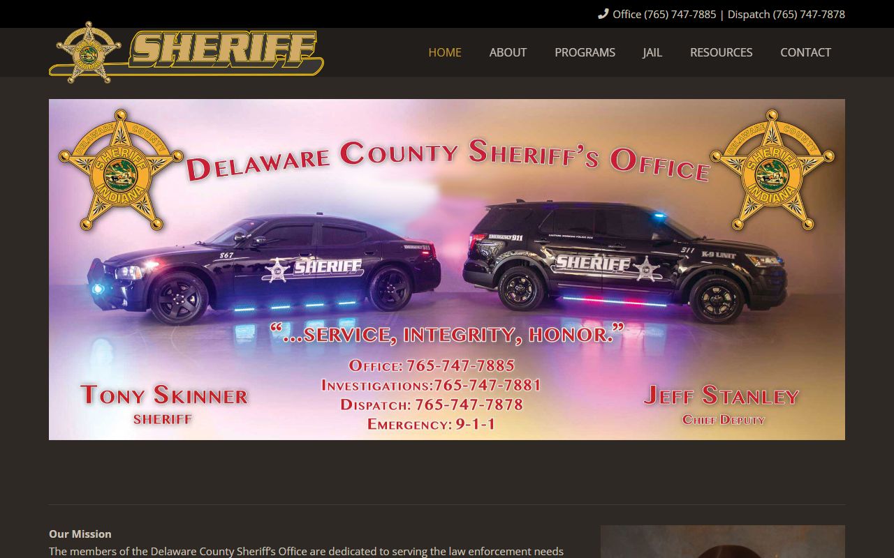 Delaware County booking reports sheriff's office website