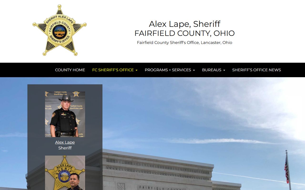 Fairfield County booking reports sheriff's office website