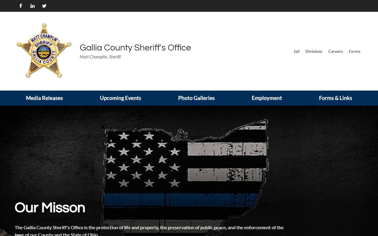 Gallia County booking reports sheriff's office website