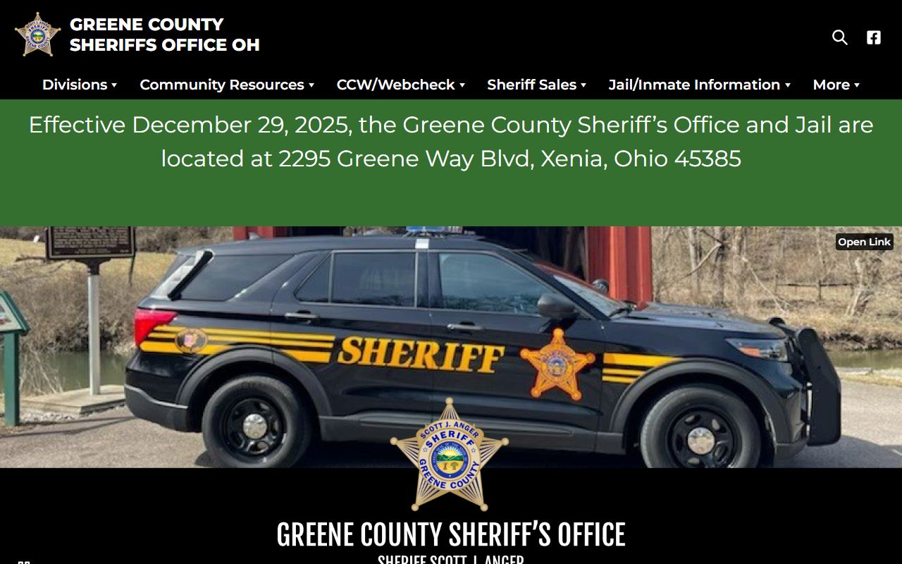 Greene County booking reports sheriff's office website
