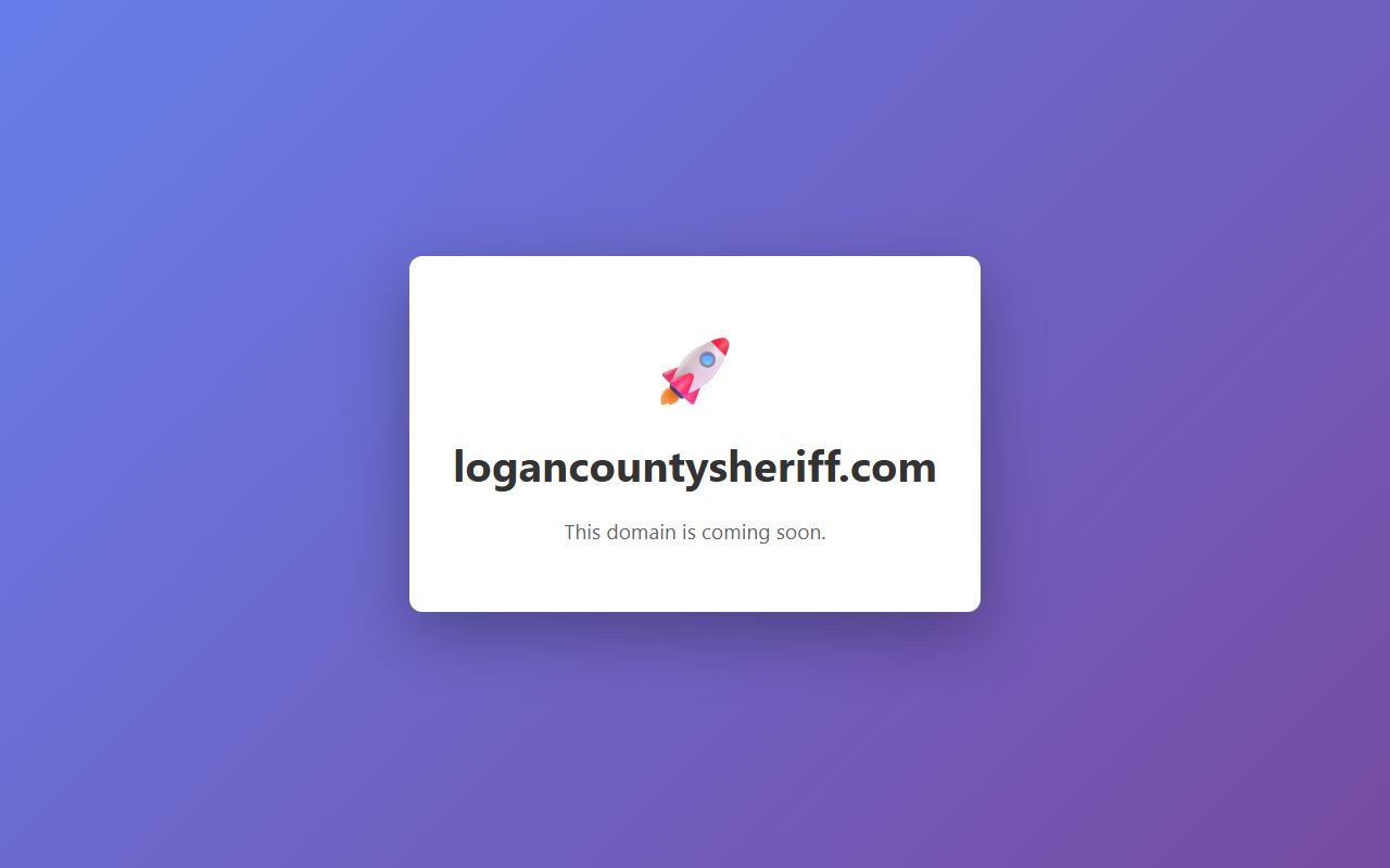 Logan County booking reports sheriff's office website