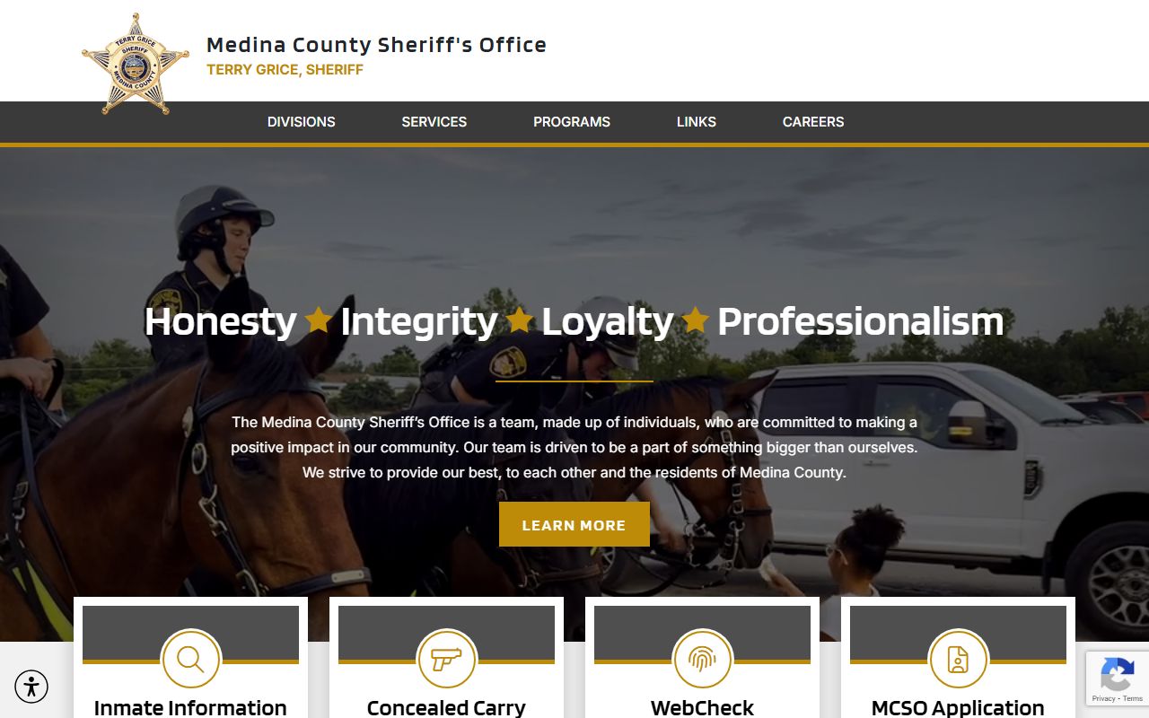 Medina County booking reports sheriff's office website