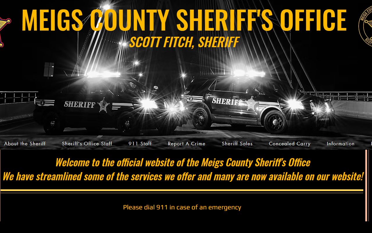 Meigs County booking reports sheriff's office website