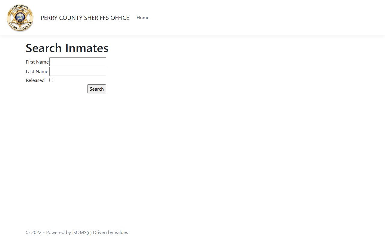 Perry County booking reports ISOMS inmate search portal