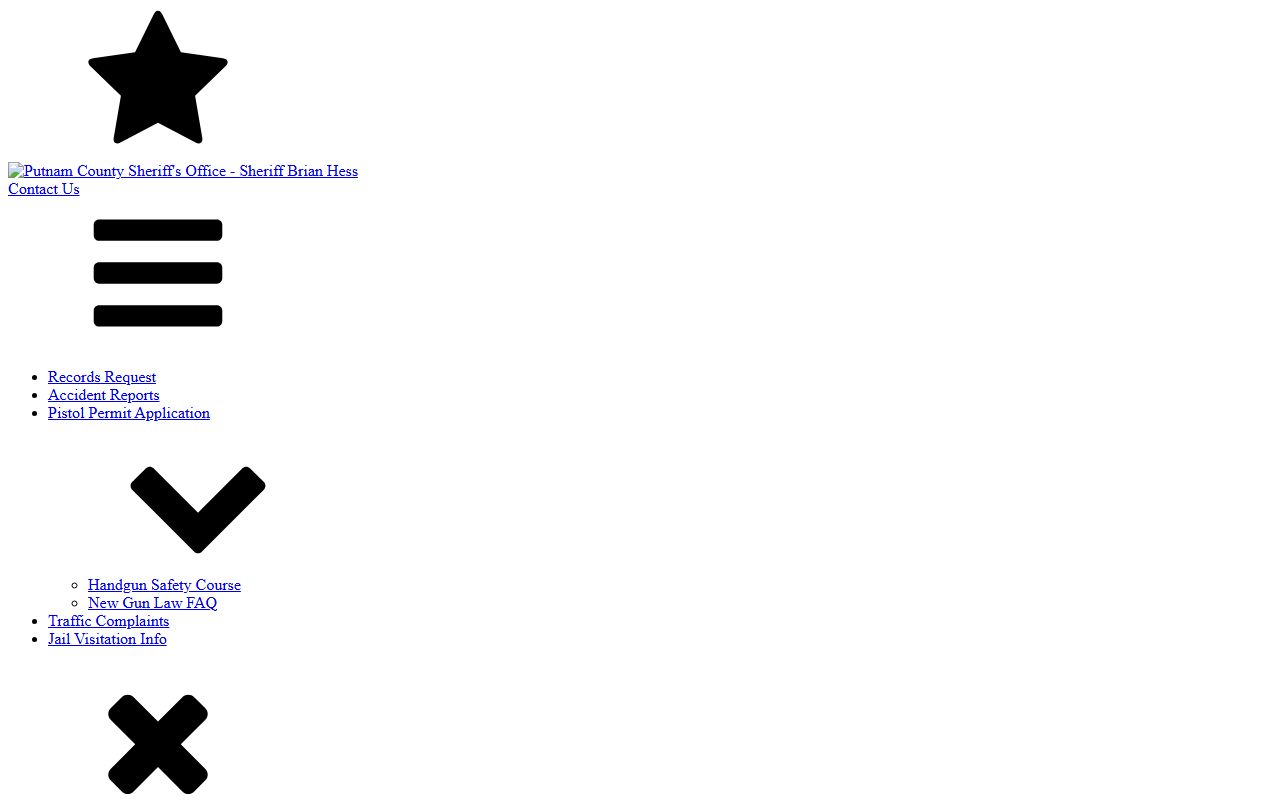 Putnam County booking reports sheriff's office website