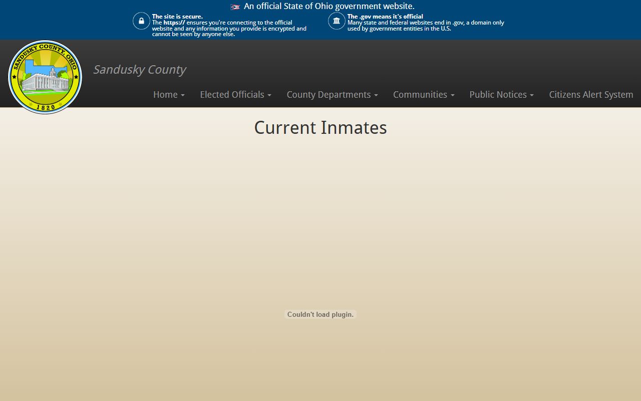 Sandusky County booking reports currently housed inmates page