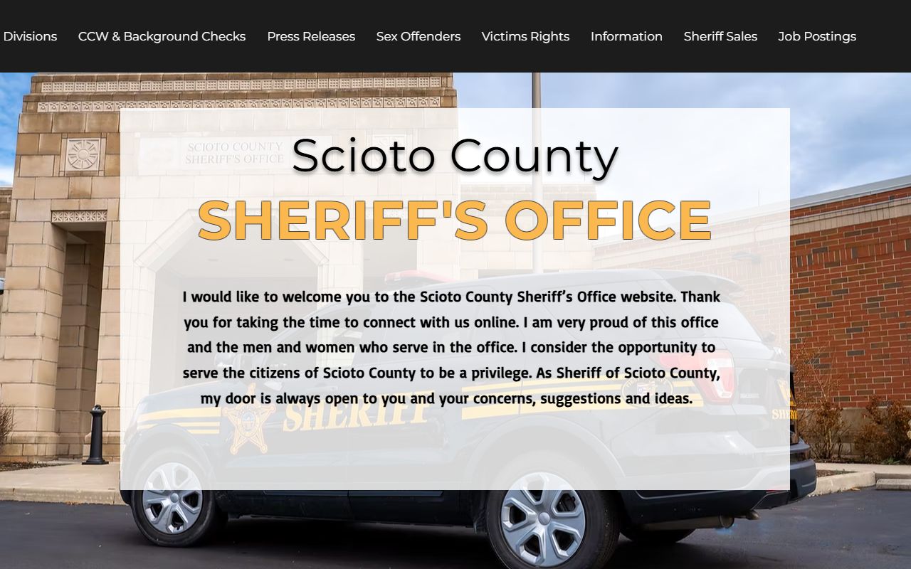 Scioto County booking reports sheriff's office website