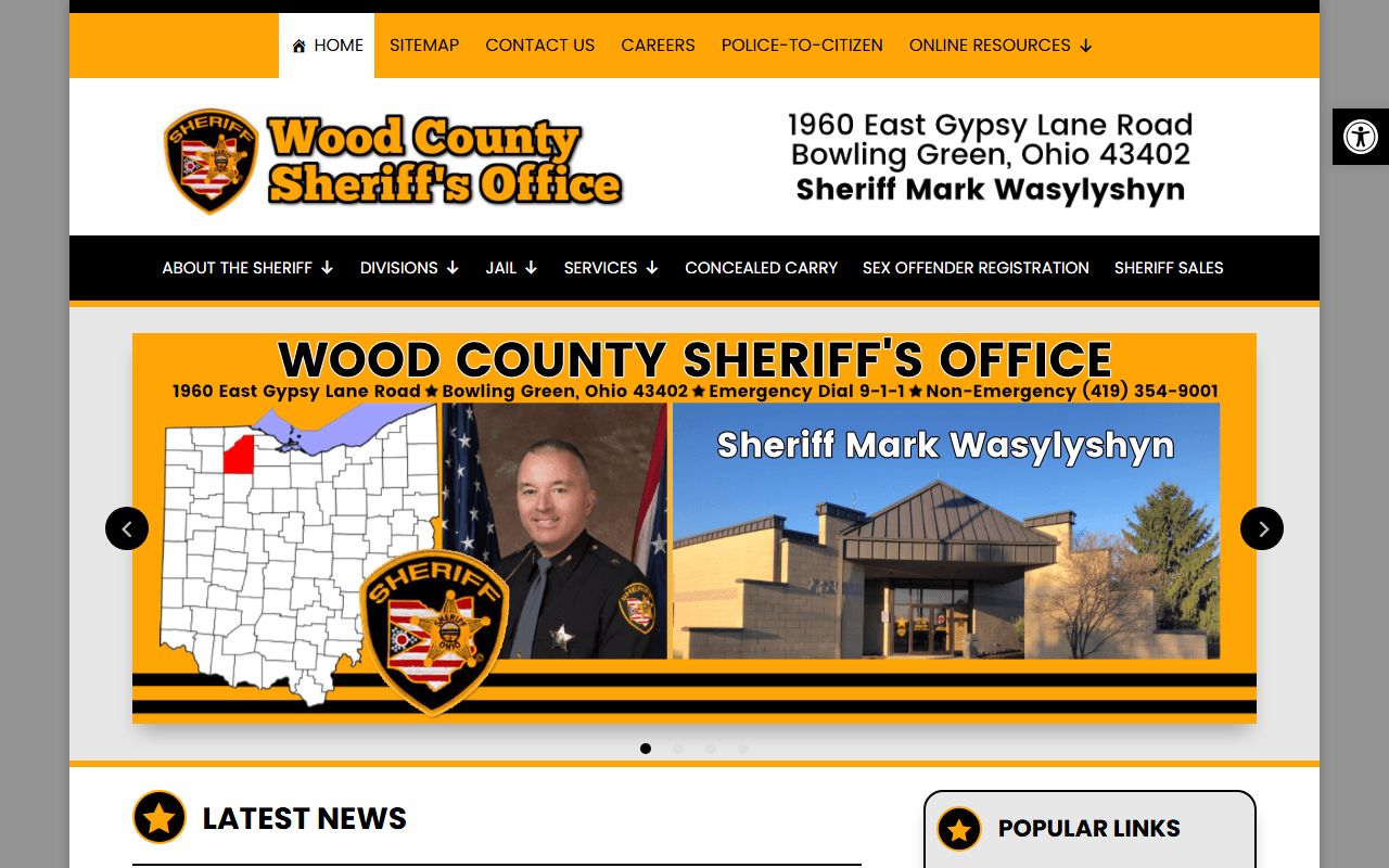 Wood County booking reports sheriff's office website