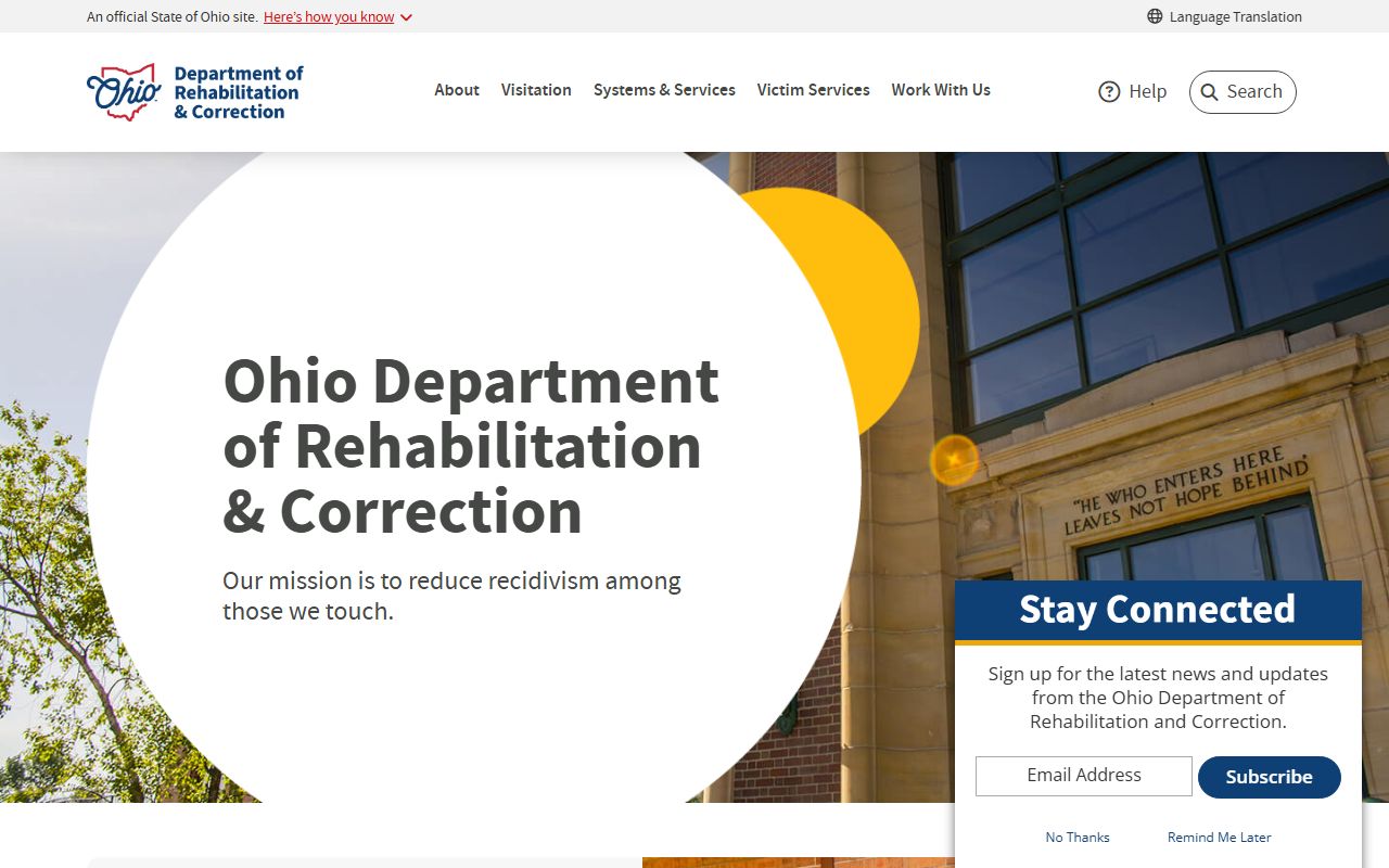 Ohio booking reports Department of Rehabilitation and Correction
